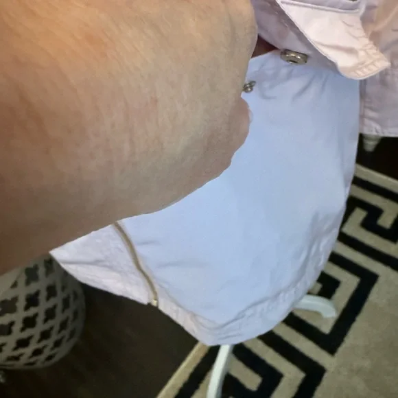 Women's Michael Kors Light Pink Hooded Rain Jacket Sz S - Picture 3 of 15